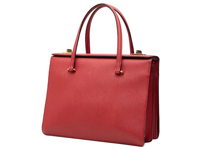 Borsa Prada Saffiano Turnlock rossa Rosso - vista 2