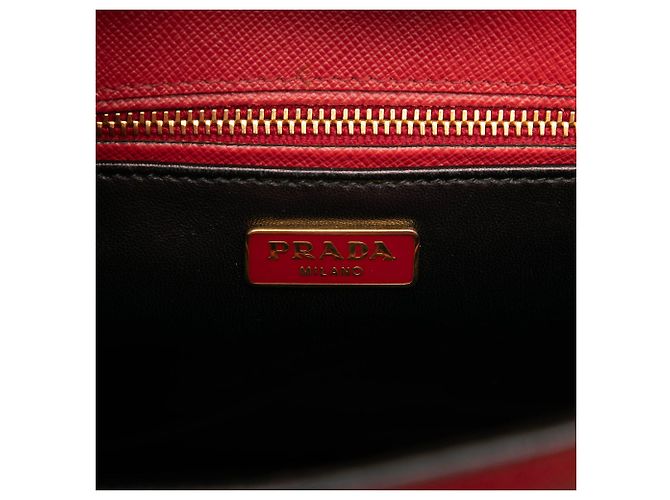 Borsa Prada Saffiano Turnlock rossa Rosso - vista 5