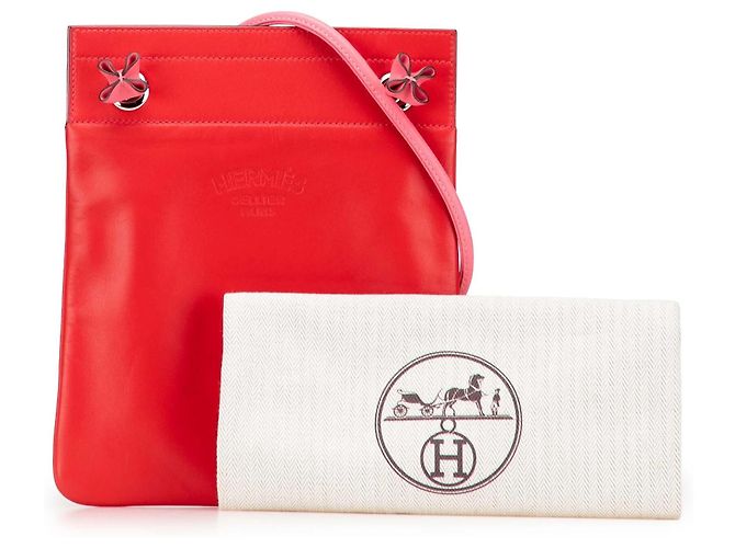 Mini borsa Aline in pelle Swift rossa Hermès Rosso - vista 10