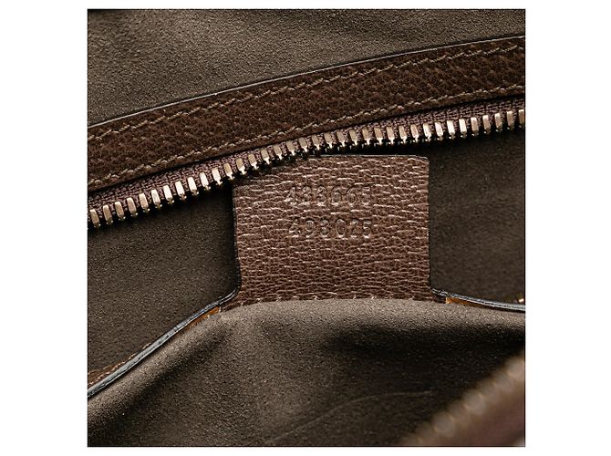 Clutch Gucci GG Supreme Web Butterfly marrone - vista 6