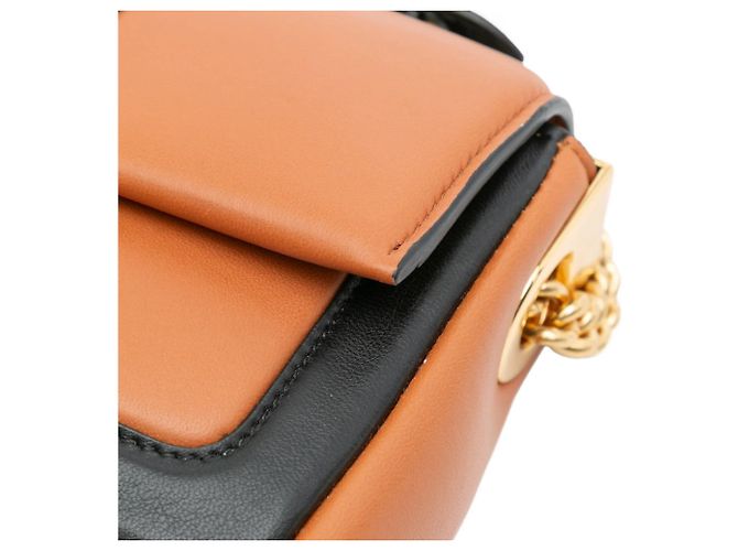 Borsa a tracolla Fendi Mini Bicolor Nappa Apolo Chain Baguette marrone - vista 7