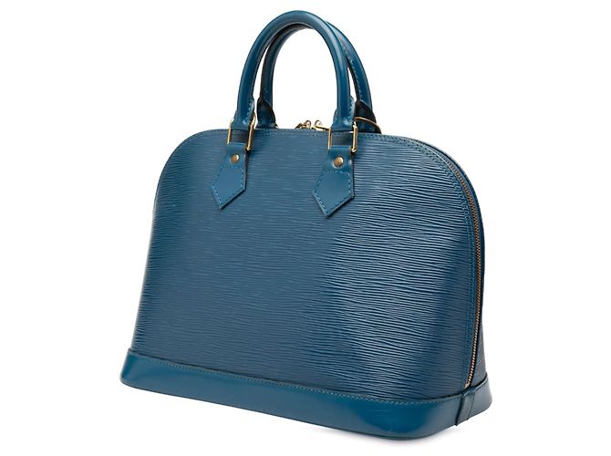 Borsa Louis Vuitton Epi Alma PM blu - vista 2
