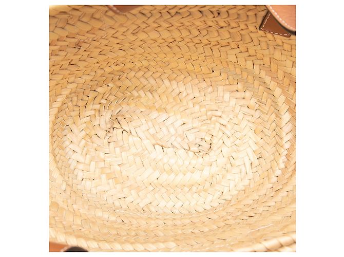Borsa Tote LOEWE Small Raffia Anagram beige - vista 4