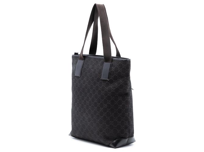 Tote in denim Gucci GG marrone - vista 2