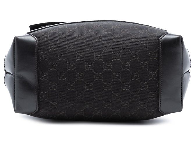 Tote in denim Gucci GG marrone - vista 3