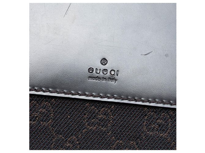 Tote in denim Gucci GG marrone - vista 5