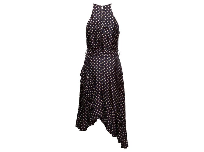 Zimmermann Polka Dot Halterkleid Schwarz & Beige Größe US 2 - Ansicht 3