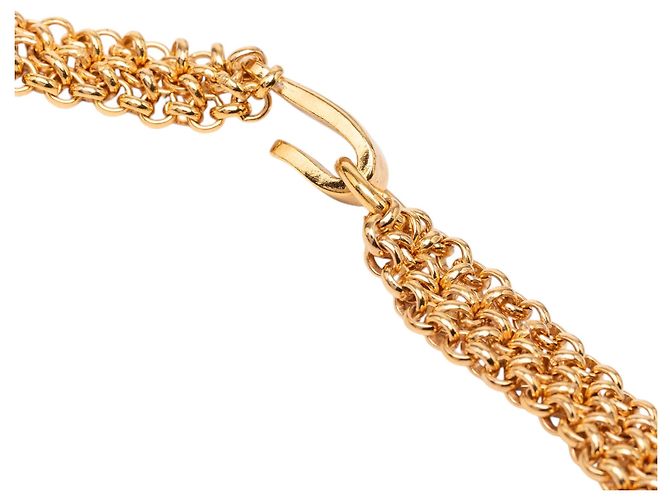 Collana a doppia catena placcata oro Chanel Gold D'oro - vista 4