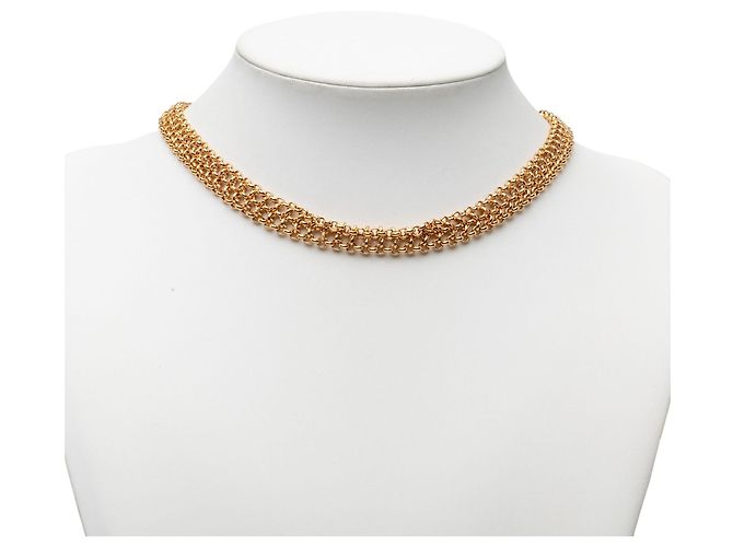 Collana a doppia catena placcata oro Chanel Gold D'oro - vista 5