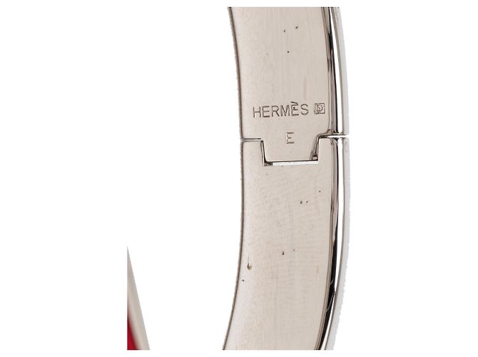Hermès Narrow Enamel Clic H Armband Rot PM - Ansicht 4