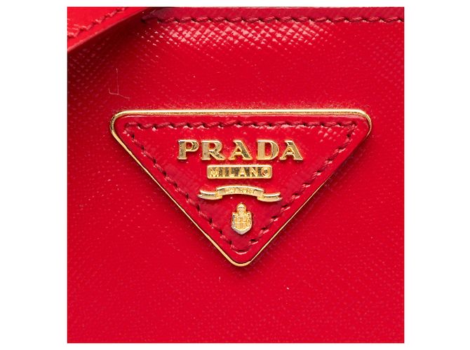 Borsa Tote Convertible Saffiano Vernice rossa Prada Rosso - vista 5