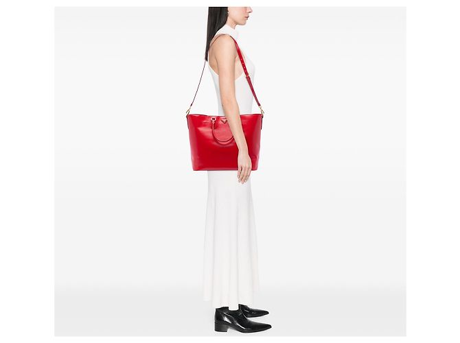 Borsa Tote Convertible Saffiano Vernice rossa Prada Rosso - vista 6
