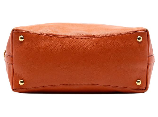 Borsa Tote Saffiano Open Convertible Prada arancione - vista 3