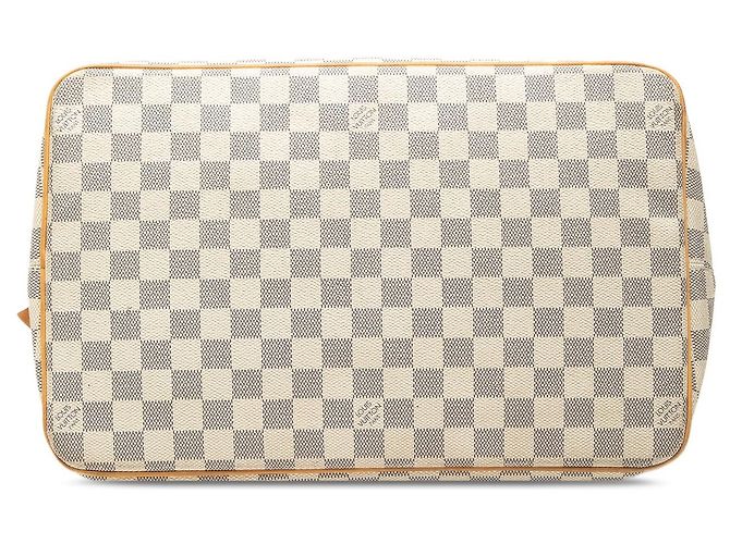 Borsa Louis Vuitton Damier Azur Saleya GM bianca Bianco - vista 3