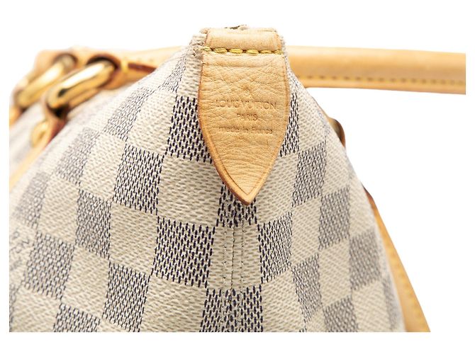Borsa Louis Vuitton Damier Azur Saleya GM bianca Bianco - vista 5