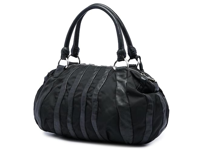 Borsa Prada Tessuto Nappa Waves nera Nero - vista 2