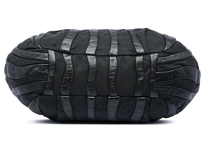 Borsa Prada Tessuto Nappa Waves nera Nero - vista 3