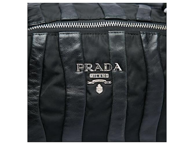 Borsa Prada Tessuto Nappa Waves nera Nero - vista 5