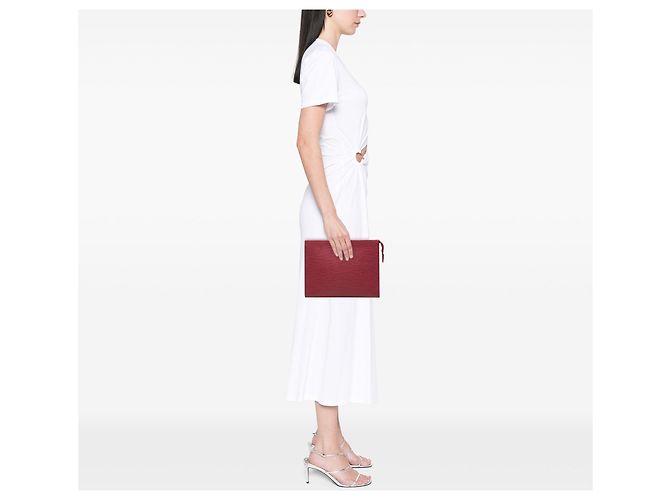 Pochette e Clutch Bag 26 in Epi Toile rosso Louis Vuitton - vista 7