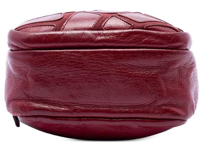 Borsa Camera Bag in jersey e pelle di agnello con scaglie CC rosso Chanel - vista 3