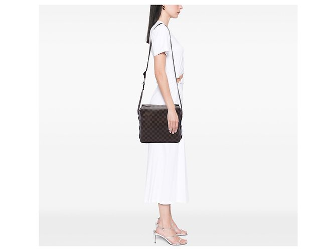 Borsa a tracolla Louis Vuitton Damier Ebene Naviglio marrone - vista 6