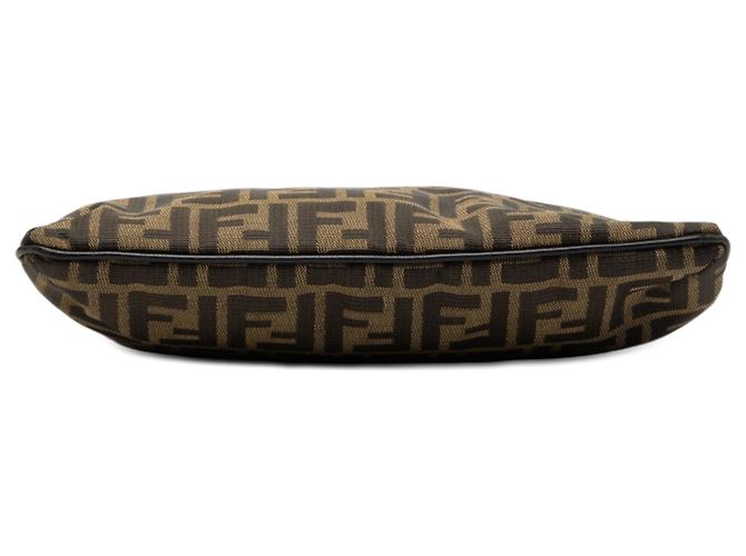Borsa a tracolla in tela Zucca marrone Fendi - vista 3