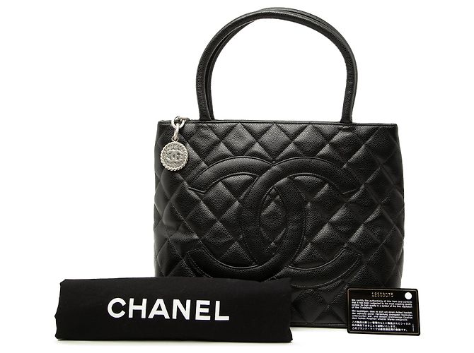 Tote Chanel Caviar Medallion nero - vista 7