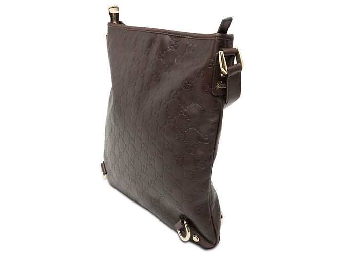 Borsa a tracolla Gucci Guccissima Abbey D Ring marrone - vista 2