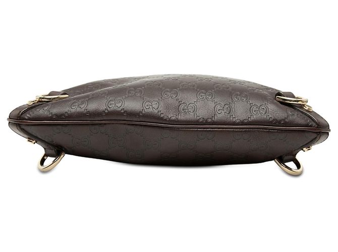 Borsa a tracolla Gucci Guccissima Abbey D Ring marrone - vista 3