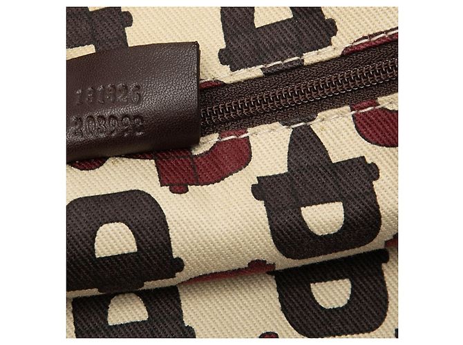 Borsa a tracolla Gucci Guccissima Abbey D Ring marrone - vista 6