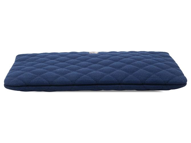 Clutch in Jersey Trapuntato Blu Chanel Medium - vista 3