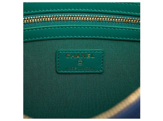 Clutch in Jersey Trapuntato Blu Chanel Medium - vista 5