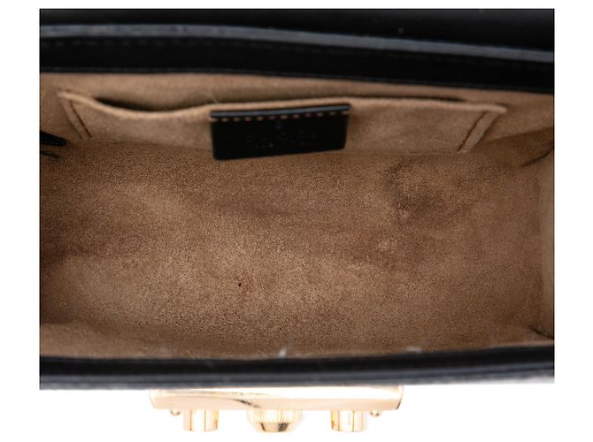 Padlock Gucci Small GG Supreme Umhängetasche mit Vorhängeschloss Beige - Ansicht 4
