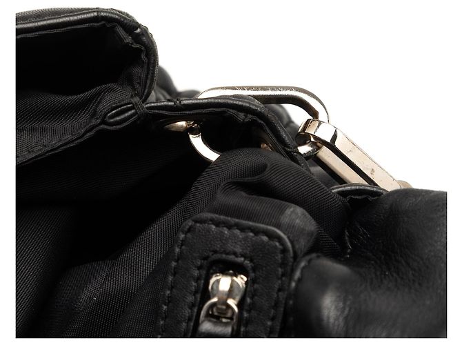 Borsa a tracolla Dior in agnello Cannage New Lock nera Nero - vista 8