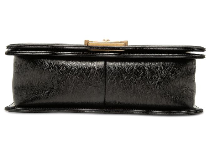 Borsa a tracolla Chanel Old Medium Chevron Caviar Boy Flap nera Nero - vista 3
