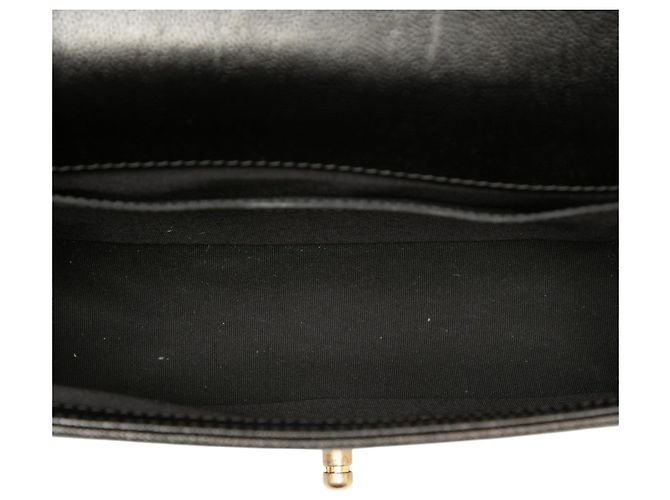 Borsa a tracolla Chanel Old Medium Chevron Caviar Boy Flap nera Nero - vista 4