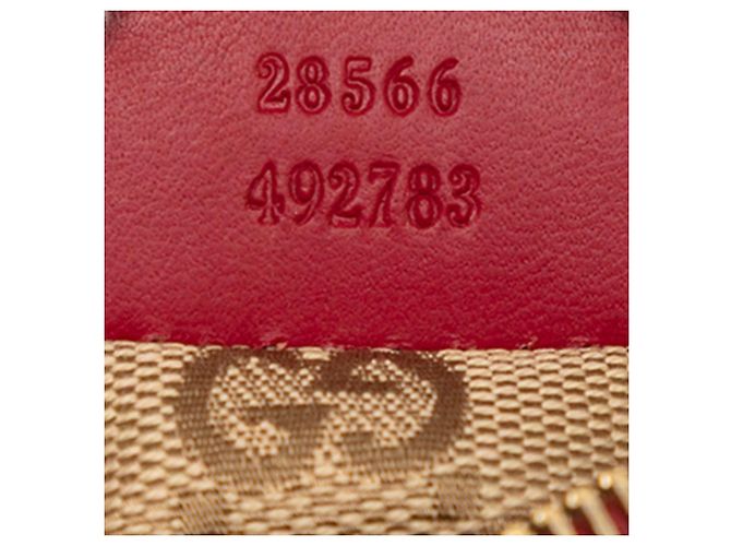 Borsa a tracolla Red Gucci GG Canvas Web Double Pocket Rosso - vista 6
