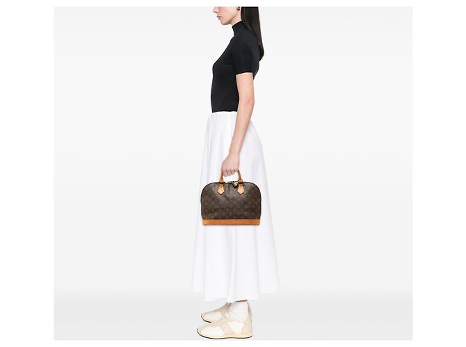 Borsa Louis Vuitton Monogram Alma PM marrone - vista 10