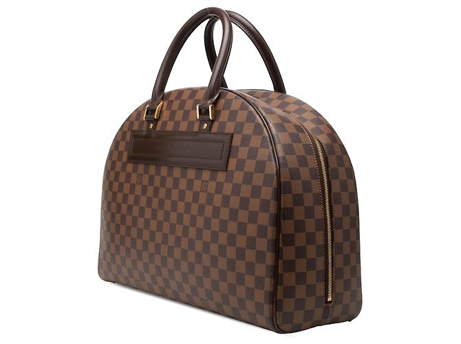 Borsa Louis Vuitton Damier Ebene Nolita 24 Heures marrone - vista 2