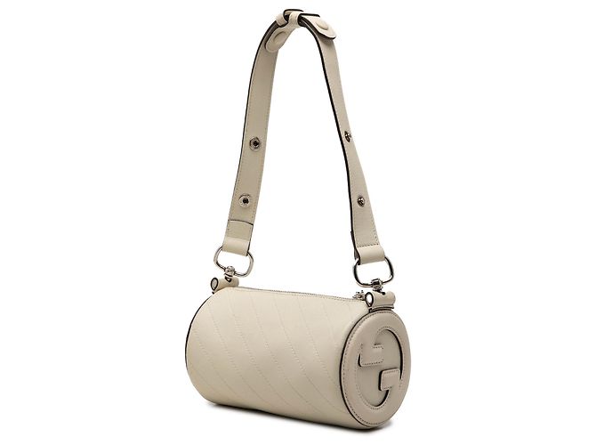 Mini borsa a tracolla Blondie in pelle bianca Gucci Bianco - vista 2