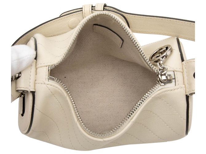 Mini borsa a tracolla Blondie in pelle bianca Gucci Bianco - vista 4
