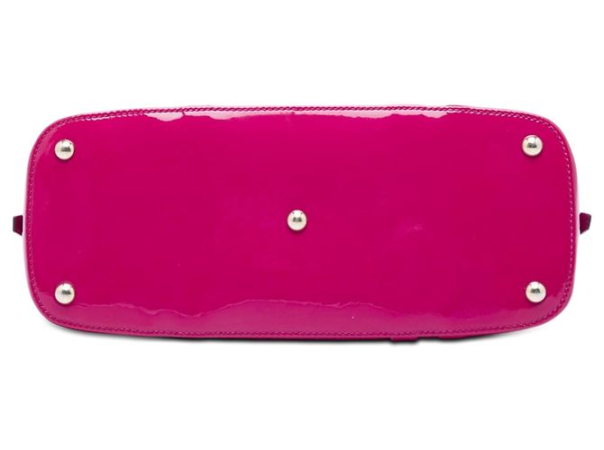 Pequena bolsa satchel Gucci Small Microguccissima em verniz rosa - vista 3