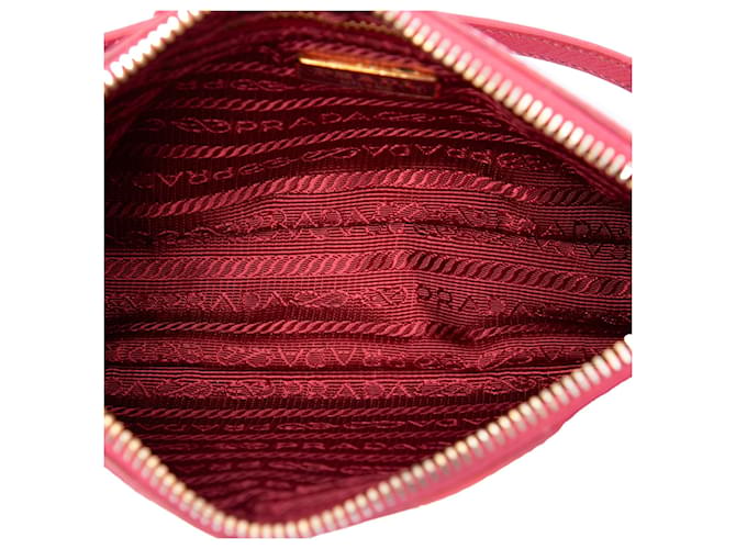 Borsa a tracolla Prada Saffiano rosa - vista 4