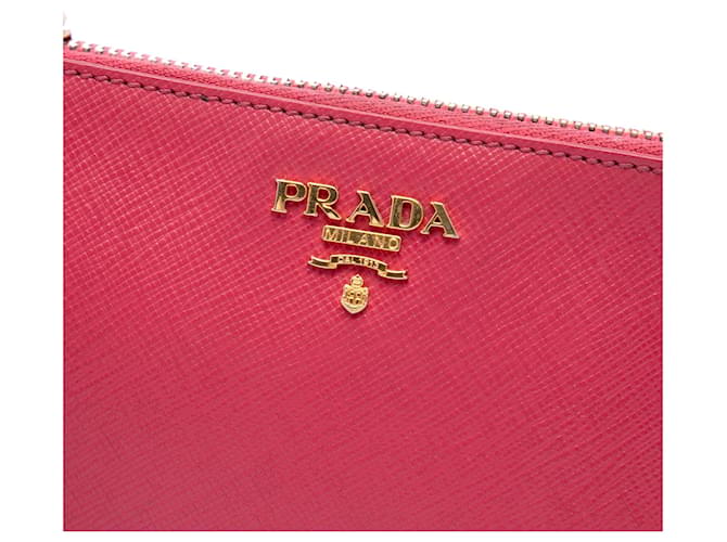 Borsa a tracolla Prada Saffiano rosa - vista 5