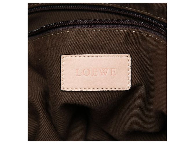 Borsa a tracolla in tela Anagram marrone LOEWE - vista 5