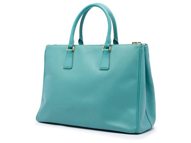 Bolso Tote Prada Large Saffiano Lux Galleria Double Zip Azul - vista 2