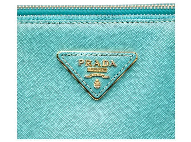 Bolso Tote Prada Large Saffiano Lux Galleria Double Zip Azul - vista 5