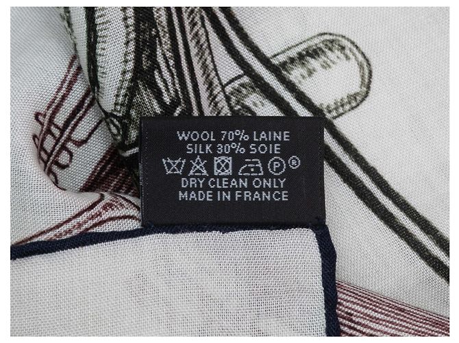 Hermès Sciarpa in lana e seta Grey & Multicolor Hermes Route 24 di Elias Kafouros Grigio - vista 7