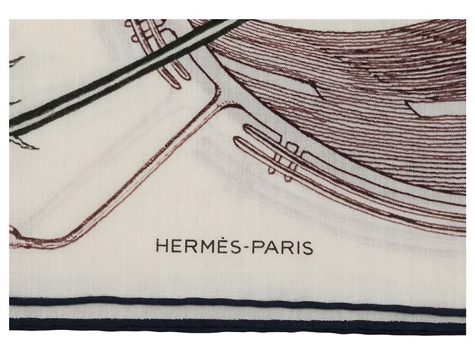Hermès Sciarpa in lana e seta Grey & Multicolor Hermes Route 24 di Elias Kafouros Grigio - vista 8