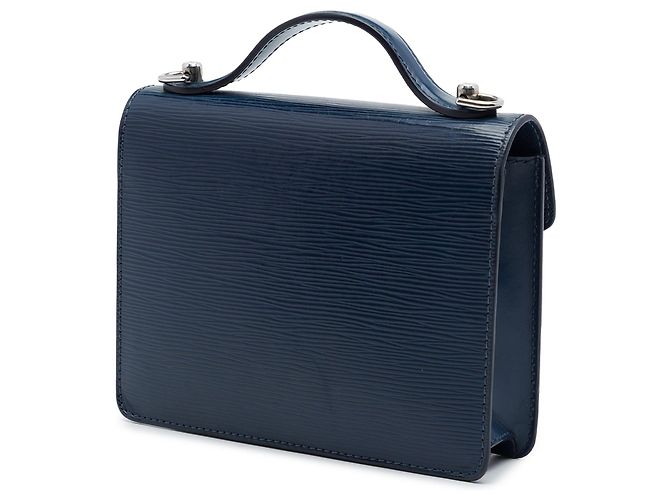 Bolsa Louis Vuitton Epi Monceau BB azul - vista 2